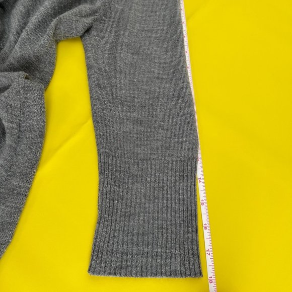 Jessica Simpson 3/4 Sleeve Asymmetrical Scoop Neck Tunic, Gray, Size S - Picture 8 of 8